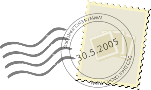 Vector de la imagen del sello de correo de la oficina de correos